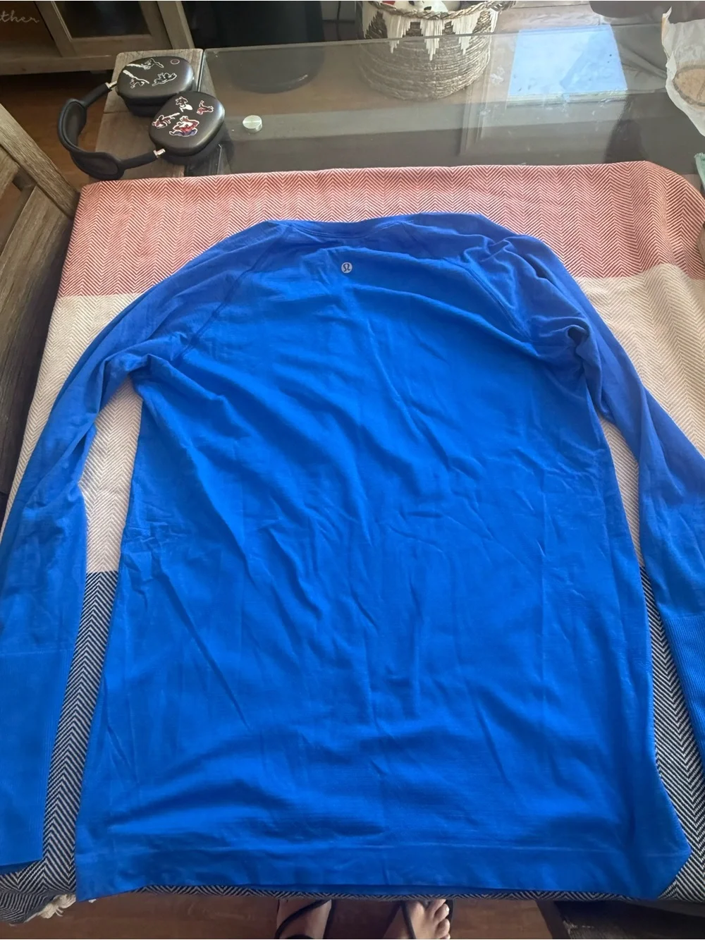 lululemon athletica long sleeve tee in bright blue
